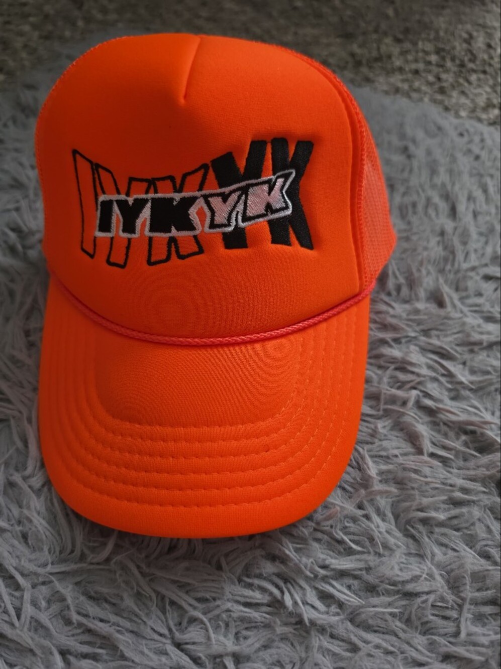 OTTO Unisex Orange Trucker Hat, One Size, Adjustable, Mesh Back, Solid